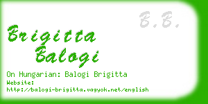 brigitta balogi business card